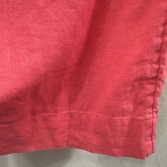 A New Day Coral Linen Wide Leg Pull On Drawstring Pants Womens Size S Beach - Picture 13 of 14